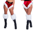 *LMT. EDT.* FUR TRIMMED HIGH-WAIST BELTED SHORT Holiday Collection