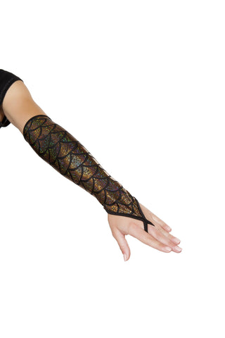 GL105 - Pair of Fingerless Elbow Length Mermaid Gloves