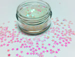 IRIDESCENT STAR (Pink Unicorn Star) Festival STAR Glitter CONFETTI - inkeddollcosmetics