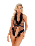 LI428 - 1pc Marabou Sheer Teddy