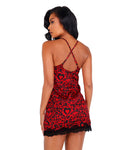 LI434 - Heart Shaped Leopard Chemise