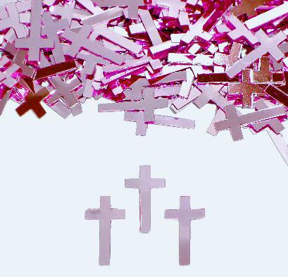 Metallic PINK CROSSES Festival Glitter CONFETTI - inkeddollcosmetics