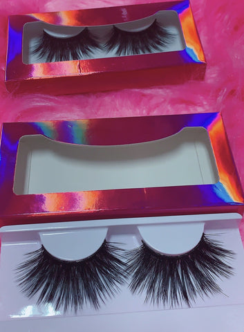#$NOBBY 3D DreamDoll Lashes *PINK HOLOGRAPHIC* Case