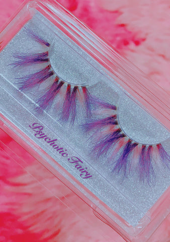 *PSYCHOTIC FAIRY* (Pastel Pink/Purple) DreamDoll COLOR Lashes !