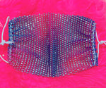 *Purple/Pink/Blue Ombre* Rhinestone Face Mask