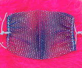 *Purple/Pink/Blue Ombre* Rhinestone Face Mask