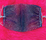 *Purple/Pink/Blue Ombre* Rhinestone Face Mask