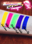 "RAVE LITES" PICK 6! (BLACKLIGHT/ UV Reactive Powders!) - inkeddollcosmetics