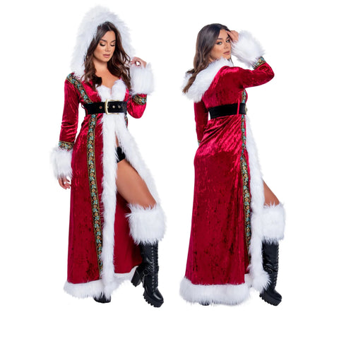 Lmt.Edt. Santa FUR TRIMMED FULL LENGTH HOODED COAT Holiday Collection *CRR x J.VALENTINE*