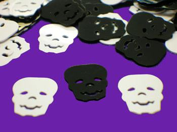 SKULL BLACK & WHITE Festival Glitter CONFETTI - inkeddollcosmetics