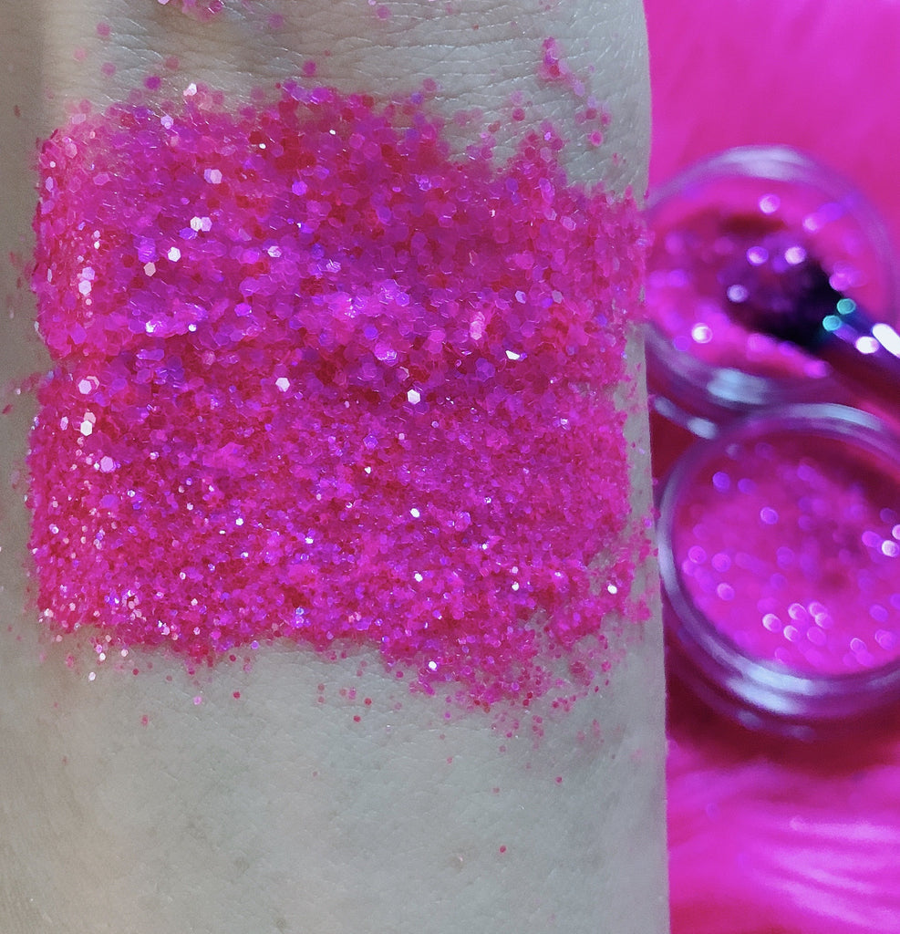 BUBBLEBATH (White/Pink) Iridescent Chunky Glamdoll Glitter