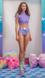 Holographic HIGH-WAIST SHORT “CRR x J.Valentine”