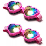 Baby Pink Heart Shaped Oversized Goggles