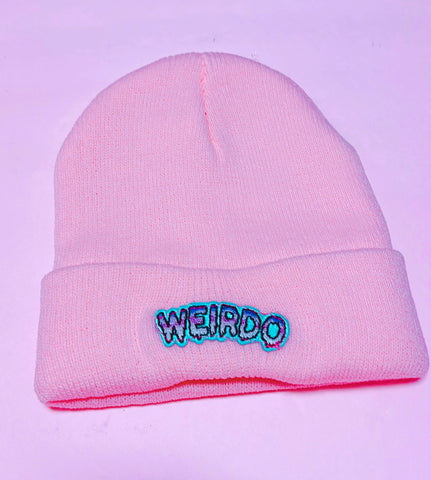 Weirdo Drip Pink Beanie