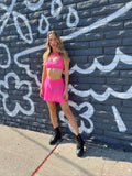 NEON MESH SKATER SKIRT “CRR x J.Valentine”