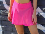 NEON MESH SKATER SKIRT “CRR x J.Valentine”